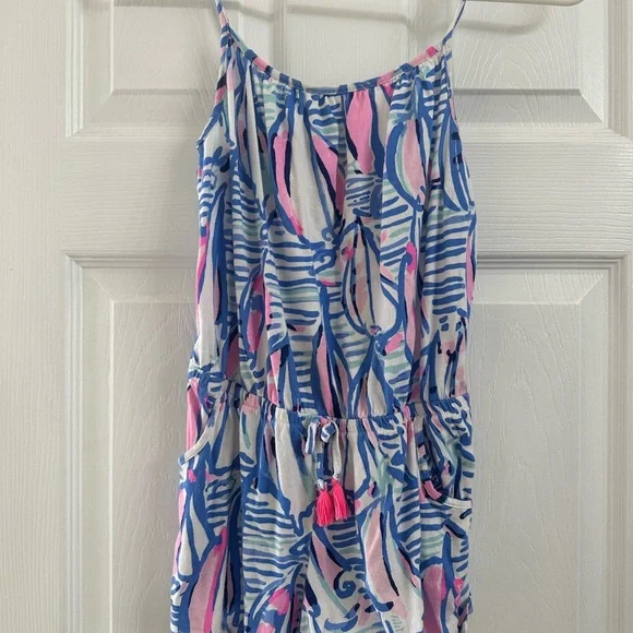 Lilly Pulitzer Aleen romper size 8/10 kids GUC - Picture 2 of 2